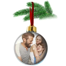 Комплект новогодних шаров с фото